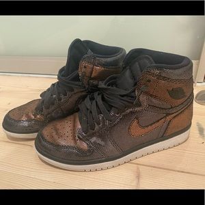 Nike Air Jordan’s in Black and Rose Gold